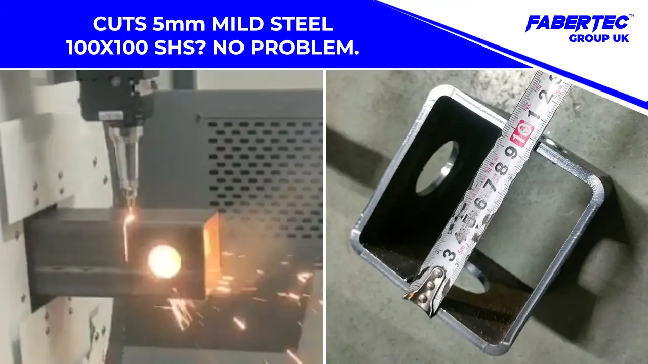 Fiber Laser Tube Cutter Cutting 5mm Mild Steel in UK!